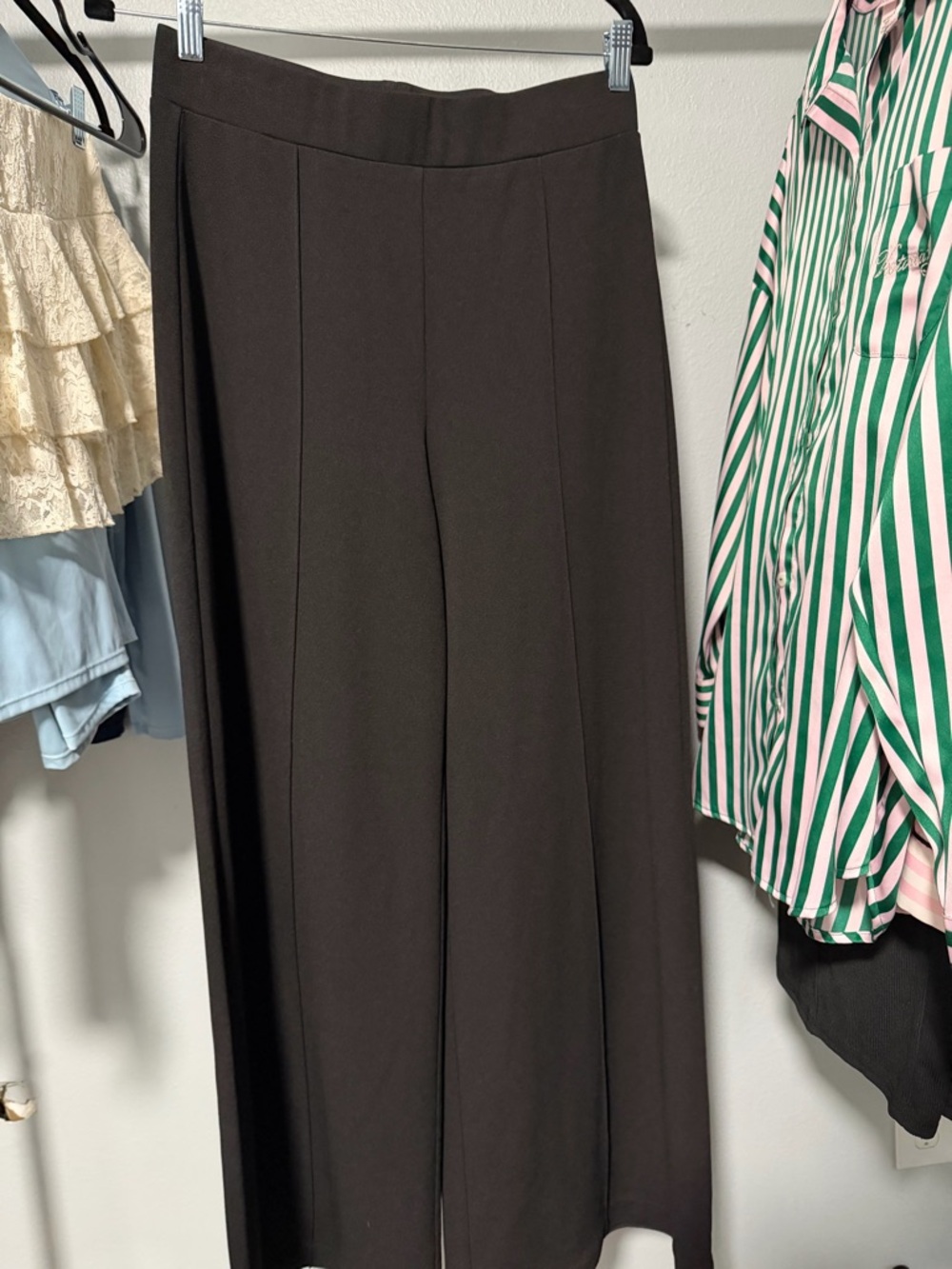 Derek Lam Black Wide-Leg Tailored Pants
